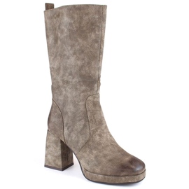 Jezzi W JEZ416B stivaletti isolanti color kaki con fascia elastica