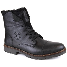 Stivali in pelle isolati con lana Rieker M RKR296A neri nero
