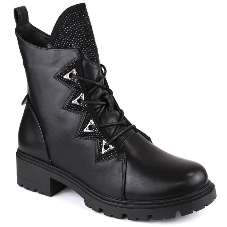 S.Barski W OLI240 stivaletti isolanti neri con strass nero