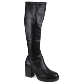 Stivaletti elastici e plateau Potocki W WOL189 neri nero