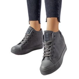 Sneakers con zeppa Big Star MM274005 grigie grigio