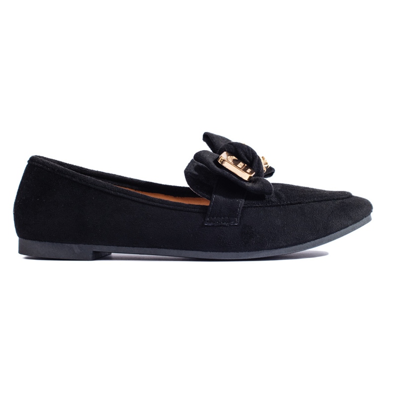 Mocassini da donna in camoscio nero Shelovet