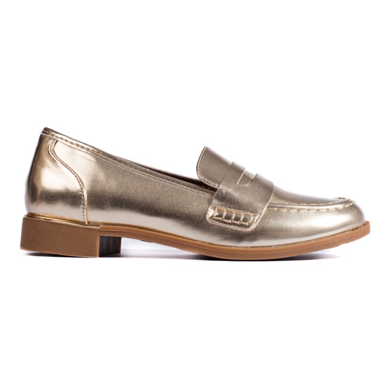 Mocassini classici dorati da donna di Shelovet d'oro