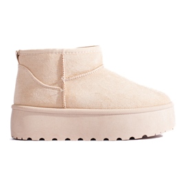 Doposci corti beige sulla piattaforma Shelovet