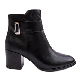 Sergio Leone Stivaletti da donna in pelle neri Starines nero