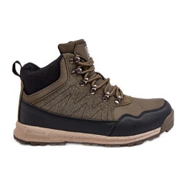 Scarponi da trekking isolati da donna Khaki Big Star MM274480 verde