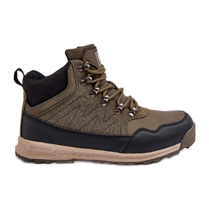 Scarponi da trekking isolati da donna Khaki Big Star MM274480 verde