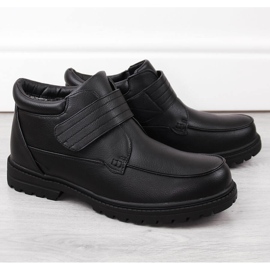 Atletico Stivali isolanti con velcro da uomo, stile uomo nero WS-004