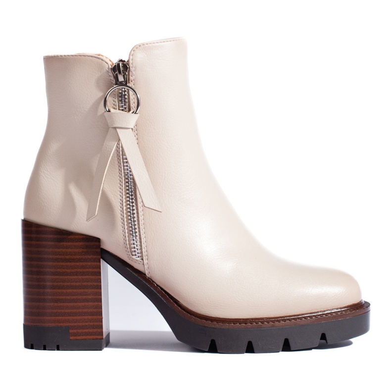 Stivaletti classici beige chiaro di Vinceza