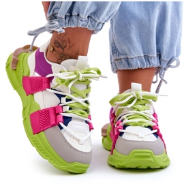 Seastar Scarpe sportive stringate alla moda da donna, verde-rosa multicolore