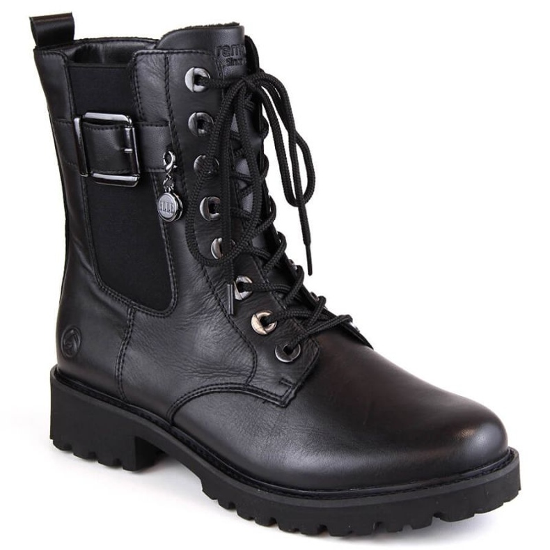 Rieker Comodi stivali in pelle isolanti Remonte W RKR618 neri nero