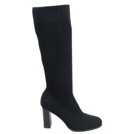 Stivaletti con tacco alto Claudia Black nero