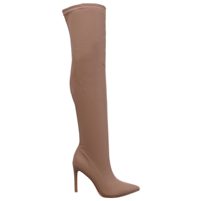 Stivali a stiletto Dearica color kaki beige