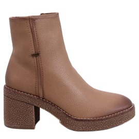 Stivaletti con tacco alto in gomma Tamika Beige