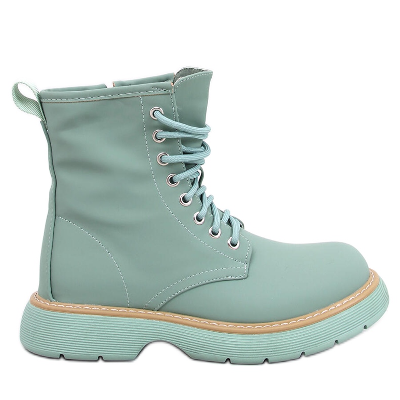 Stivaletti stringati Peddy LT.GREEN verde