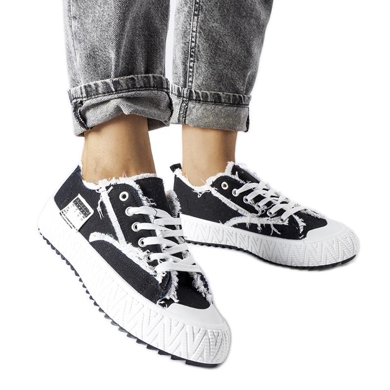 Scarpe da ginnastica nere con plateau Coolidge nero