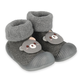 Pantofole Befado con orsetto 002P035 grigio