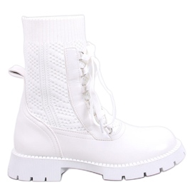 Tierr Stivaletti con tomaia in maglione bianco bianca