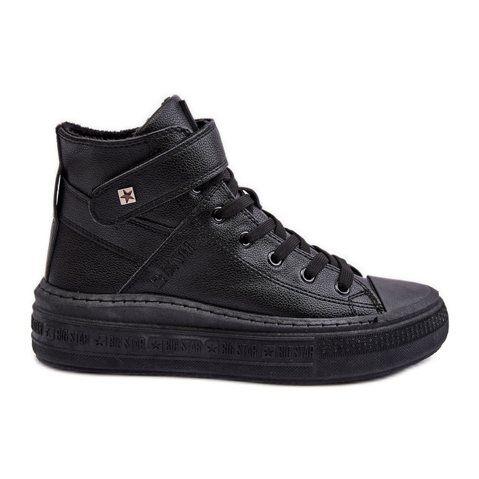 Sneakers isolate da donna sulla piattaforma Big Star nere MM274008 nero