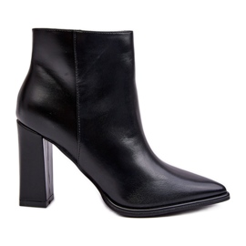 WS1 Stivaletti In Pelle Da Donna Nero Saitana