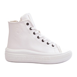 Scarpe da ginnastica isolate con cerniera da donna bianche Big Star MM274021 bianco