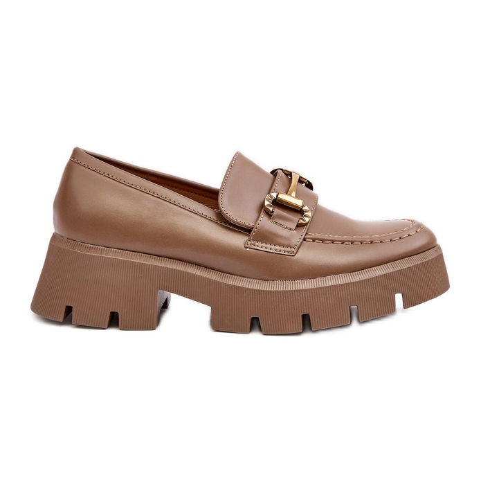 Mocassini Da Donna Con Decoro Kaki Peuria beige