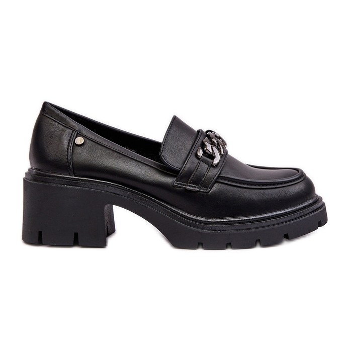 WS1 Scarpe Tacco Basso Da Donna In Pelle Nere Blimma nero
