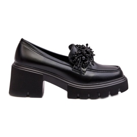 WS1 Scarpe Da Donna In Pelle Con Decorazione Renesma Nera nero