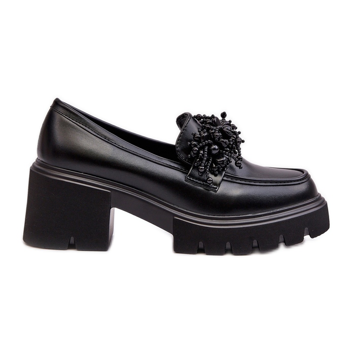 WS1 Scarpe Da Donna In Pelle Con Decorazione Renesma Nera nero