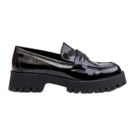 WD1 Mocassini in vernice con tacco piatto, Jannah nera nero