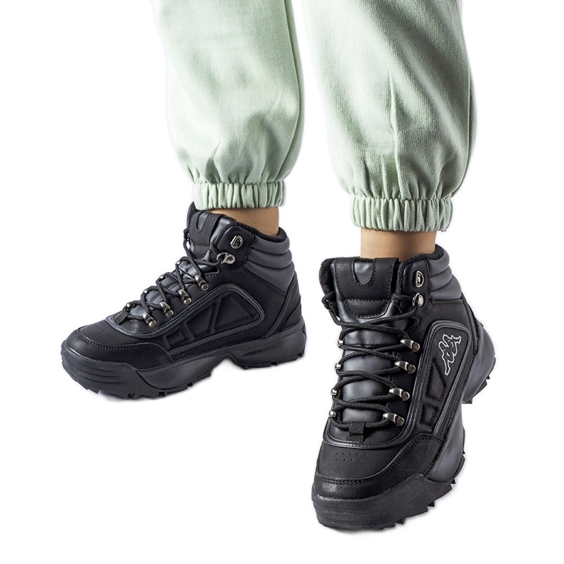 Scarpe Kappa 242968 Shivoo nere alte calde nero