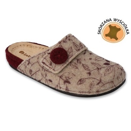 Ciabatte da donna Inblu con inserto in pelle 155D142 beige