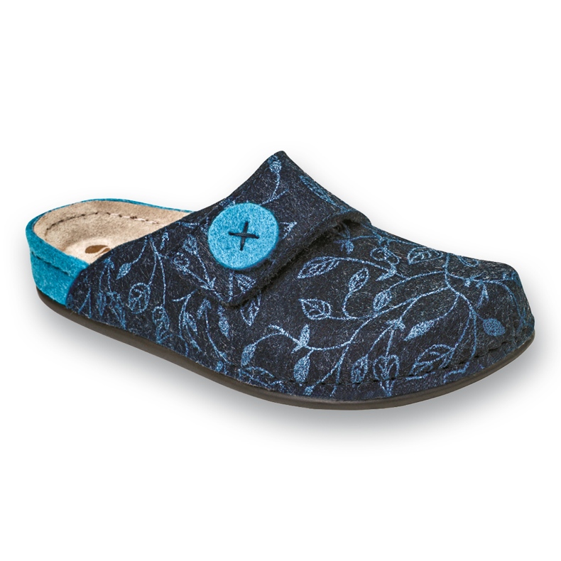 Ciabatte da donna Inblu con inserto in pelle 155D143 blu navy