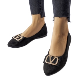 Ballerine nere con fibbia decorativa Secondo nero