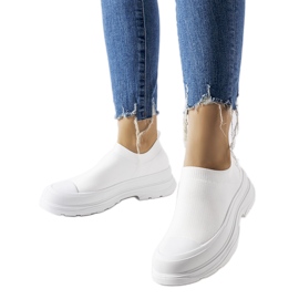 Sneaker slip-on grigie con plateau Baratili grigio
