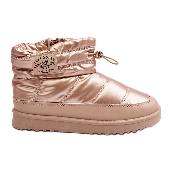 Stivali da neve isolati da donna Lee Cooper LCJ-23-44-1965L Beige d'oro