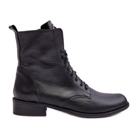 Stivaletti da donna in pelle Nicole 2848 Nero