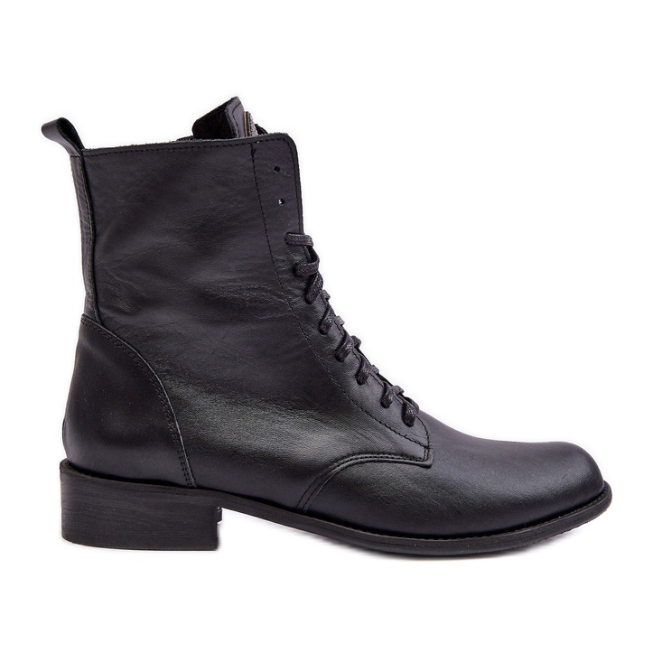Stivaletti da donna in pelle Nicole 2848 Nero