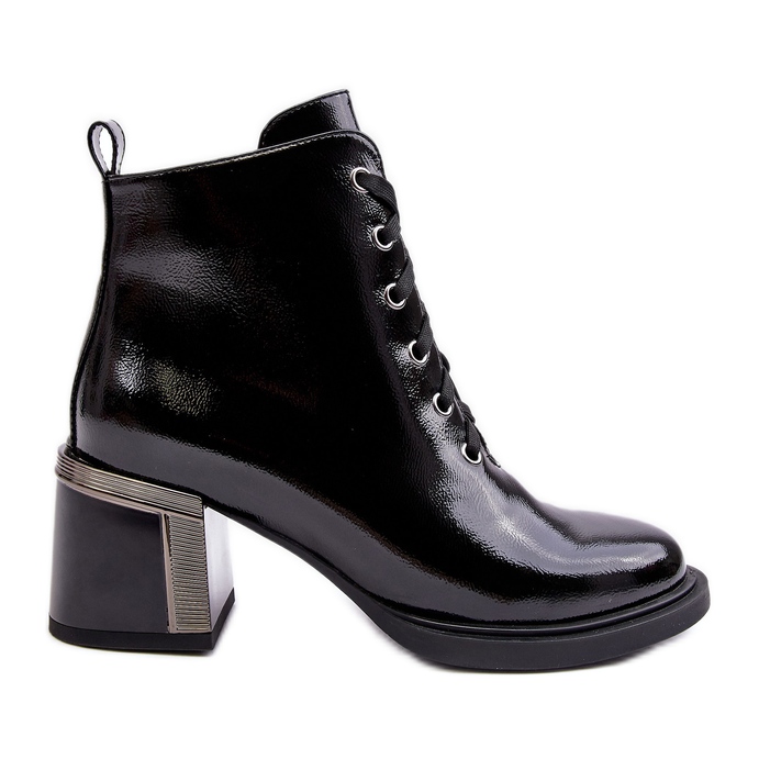S.Barski Stivali da Donna in Vernice D&amp;A MR870-98 Neri nero