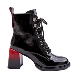 S.Barski Stivaletti in pelle verniciata D&amp;A MR870-06 Nero