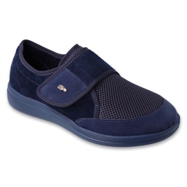 Scarpe da donna Befado Footwear con cinturino in velcro e inserto in PU sostituibile 087D001 blu