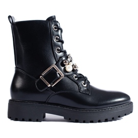 Borsette da donna nere con perle Shelovet nero