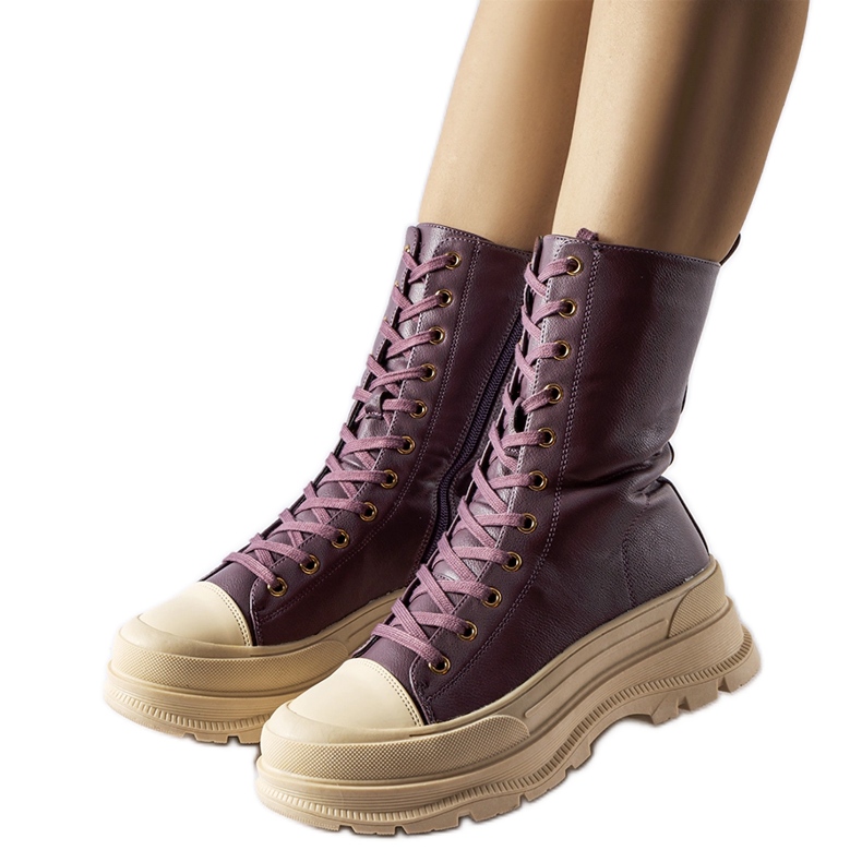 Scarpe isolanti viola con suola spessa Giselda