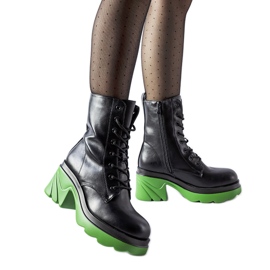 Scarpe isolanti nere con tacco Cost verde nero