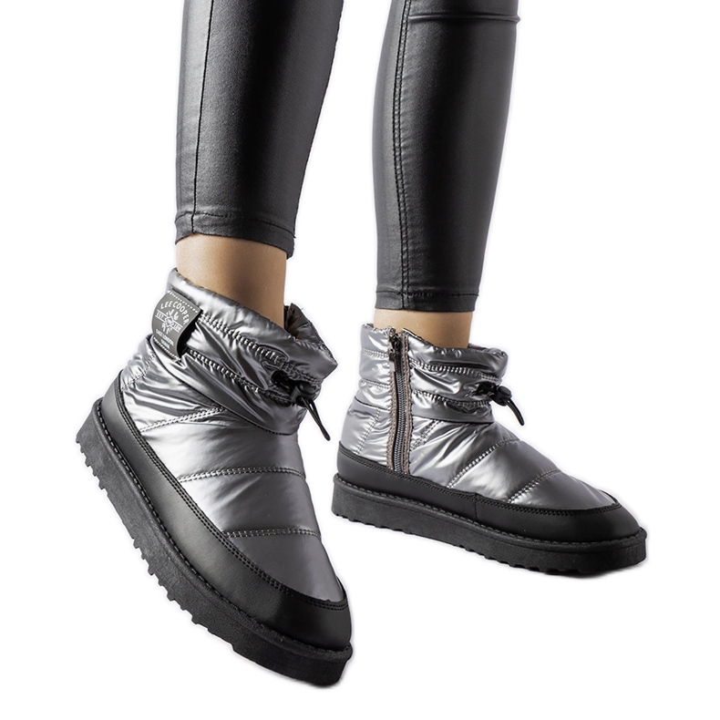 Stivali da neve grigi Lee Cooper LCJ-23-44-1966L d'argento