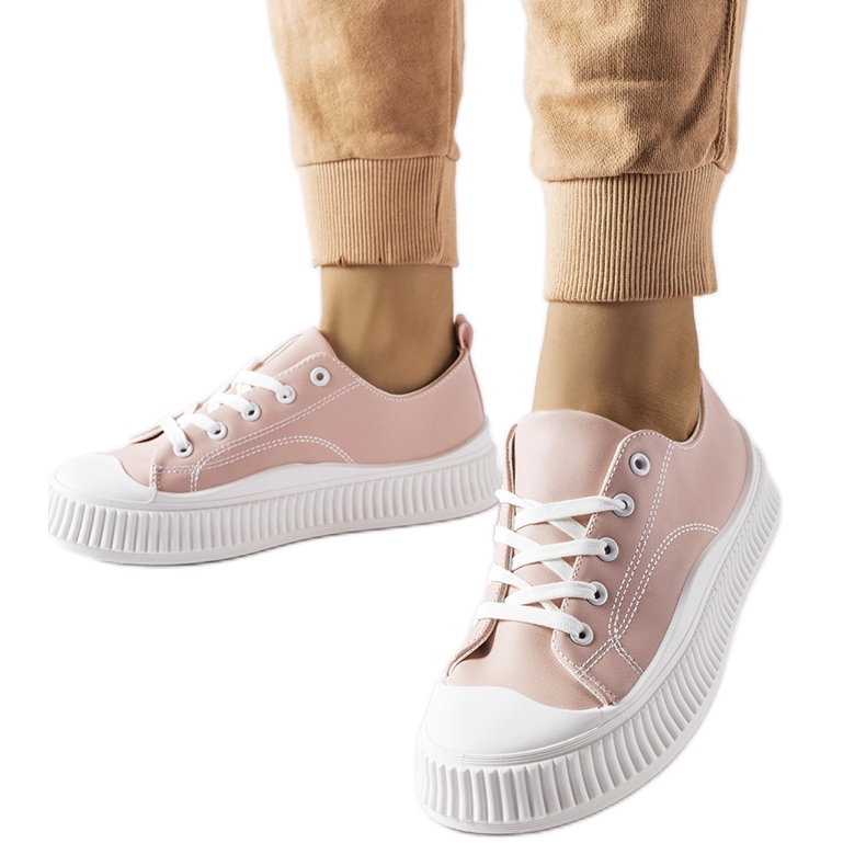 Sneaker Erbezzo con plateau rosa