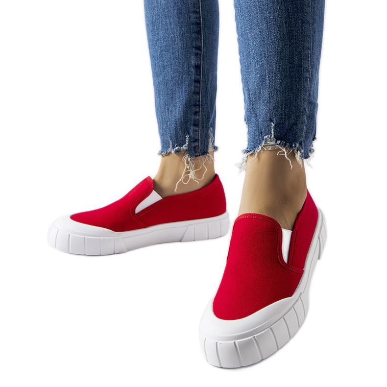 Sneakers slip-on Codiponte rosse rosso