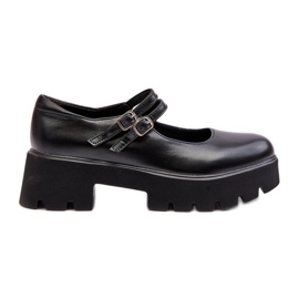 WS1 Scarpe Con Tacco Basso Da Donna Nere Saviwa nero