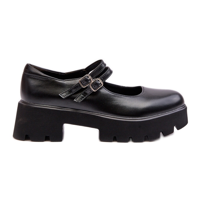 WS1 Scarpe Con Tacco Basso Da Donna Nere Saviwa nero