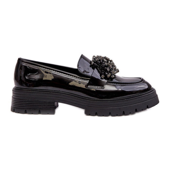 WD1 Scarpe Da Donna In Vernice Decorata Annella Nera nero